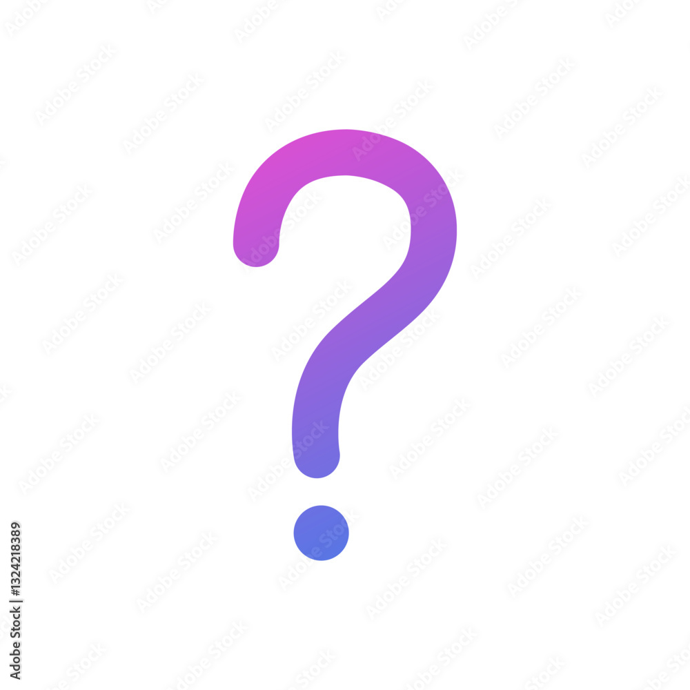 Question mark vector icon, flat design question symbol. Question mark vector icon, flat design question symbol.