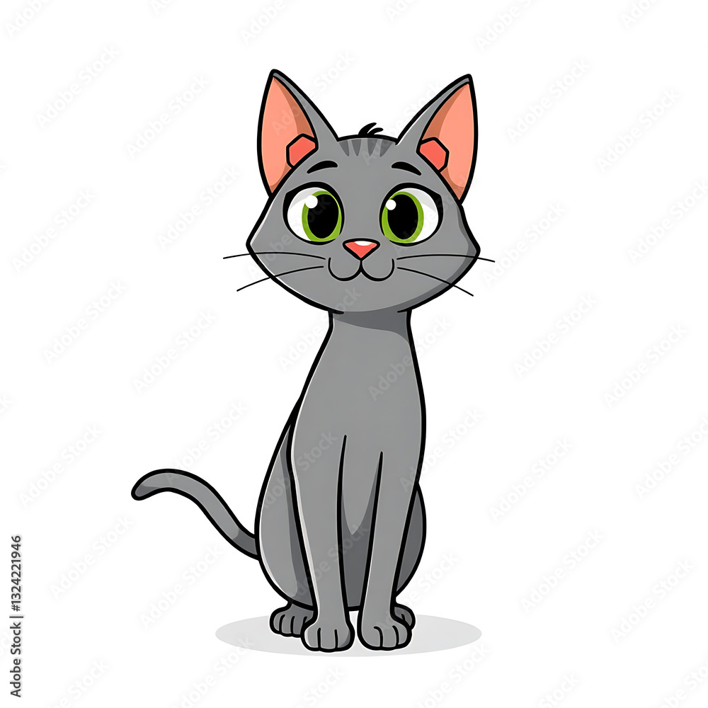 Happy Gray Kitten Smiling Happy Gray Kitten Smiling