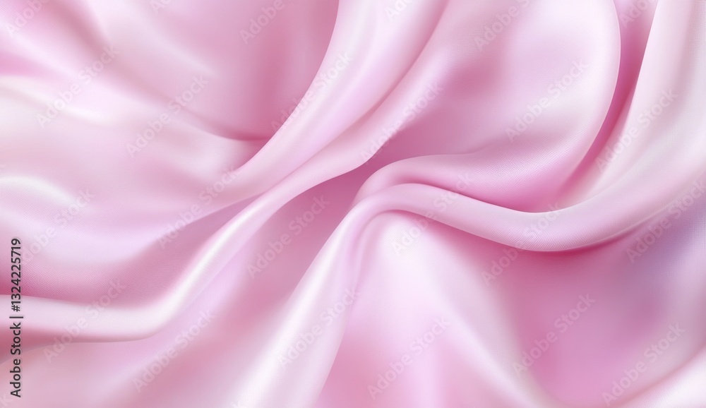 Obraz premium Delicate pink silk fabric folds