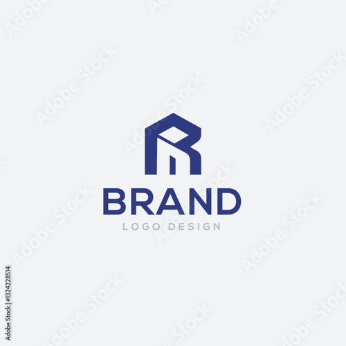 logo for company Creative simple Letter ( rh) and Badger logo vector