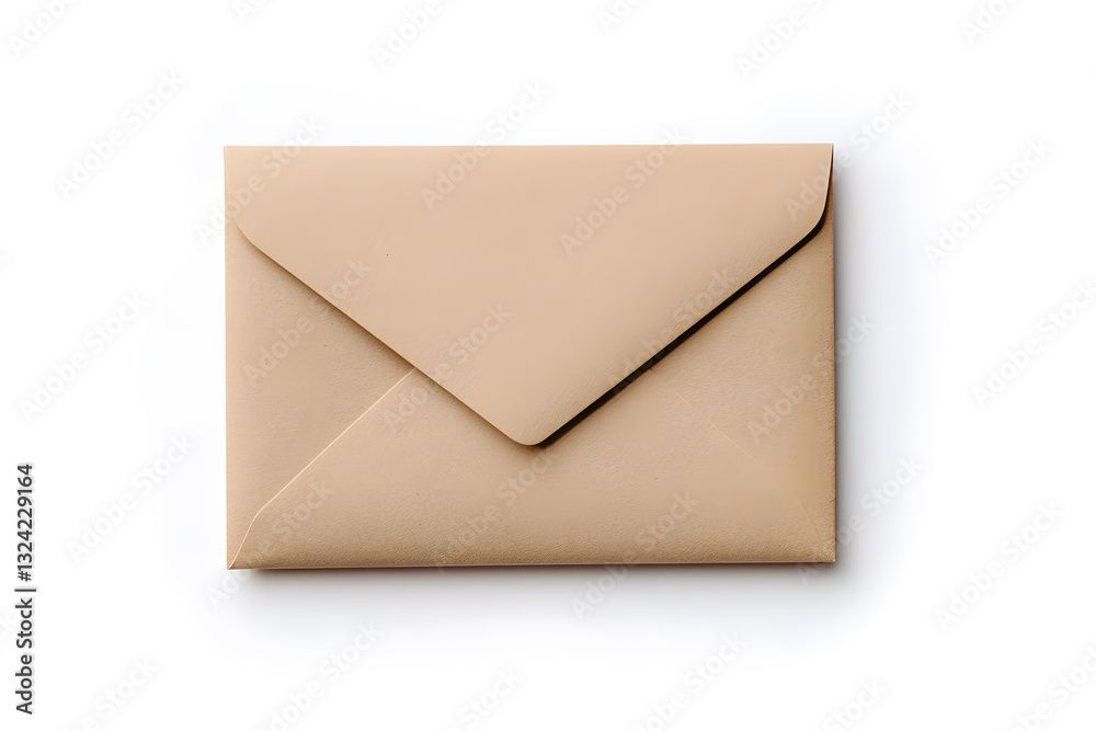 Realistic brown kraft paper envelope isolated on white Realistic brown kraft paper envelope isolated on white