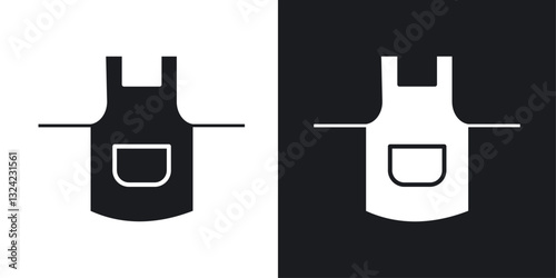 Apron Icons vectors set for web designs in black colors