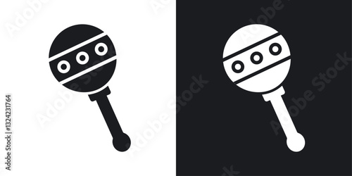 Baby rattle Icons vectors set for web designs in black colors