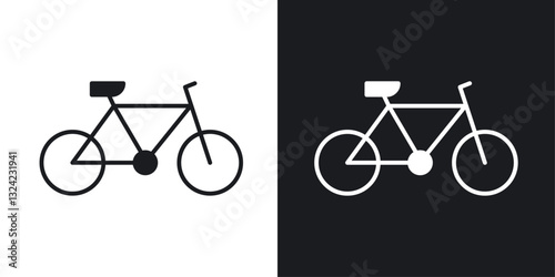 Bicycle Icons vectors set for web designs in black colors