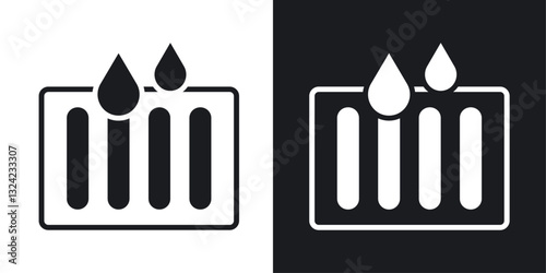 Drain Icons vectors set for web designs in black colors