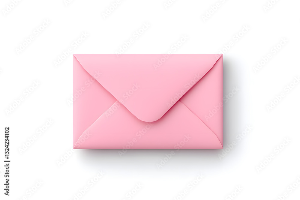 Pink kraft paper envelope for mailing mock up isolated on white backdrop Pink kraft paper envelope for mailing mock up isolated on white backdrop