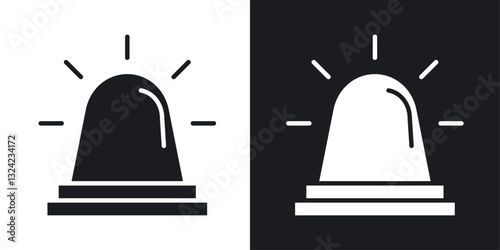 Gyrophare Icons vectors set for web designs in black colors