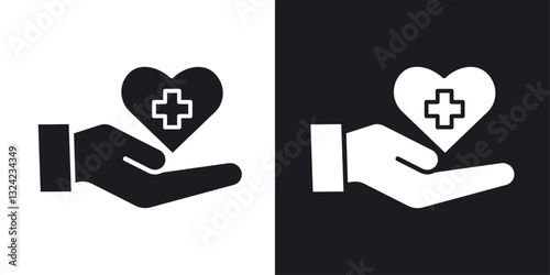Health care Icons vectors set for web designs in black colors
