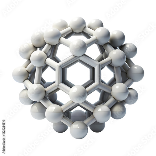 3D Molecular Structure: Science Image on transparent background photo