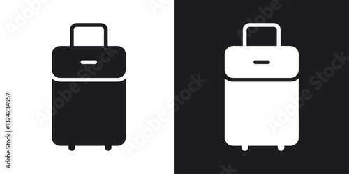 Journey bag Icons vectors set for web designs in black colors