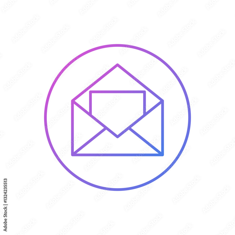 Vector envelope icon, flat design letter message symbol. Vector envelope icon, flat design letter message symbol.