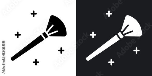 Makeup brush Icons vectors set for web designs in black colors