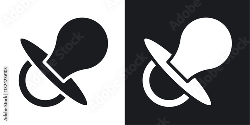 Nipple Icons vectors set for web designs in black colors