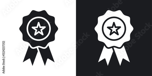 Rosette Icons vectors set for web designs in black colors