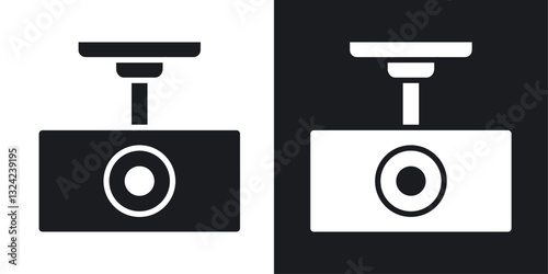 Vehicle dvr camera Icons vectors set for web designs in black colors