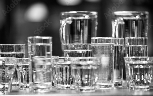 Glasses in black and White
