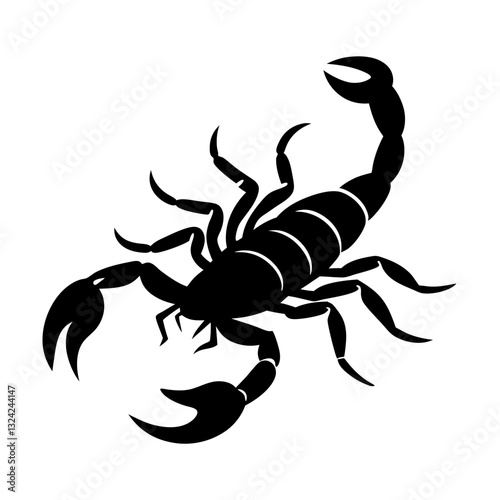 Black Scorpion Silhouette Illustration