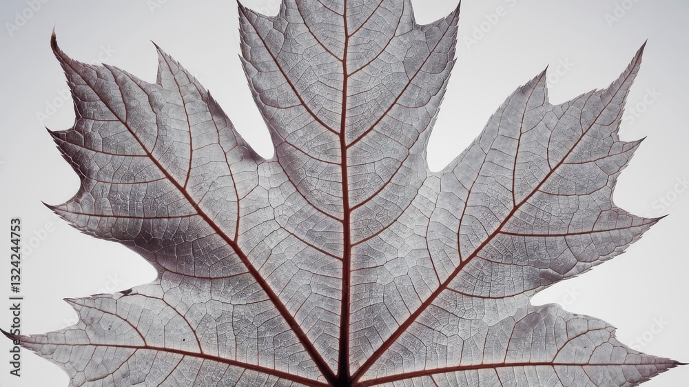 Obraz premium close-up of a maple leaf with intricate veins