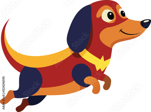 cute dog with hero costume mascot