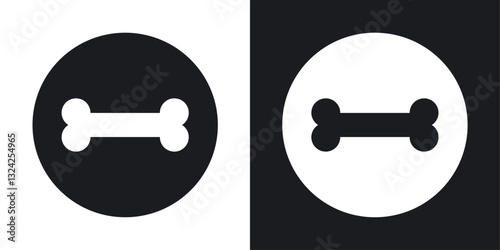 Bone icons in flat vector style