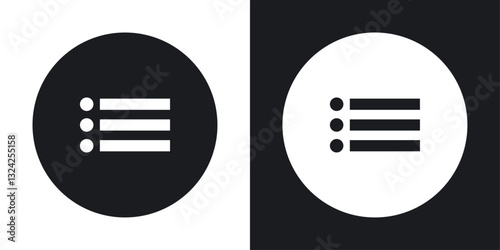 Bulleted list icons in flat vector style