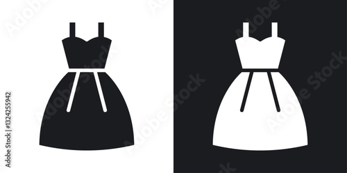Dress icons in flat vector style