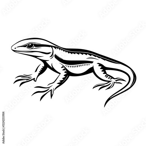 vector image of a lizard