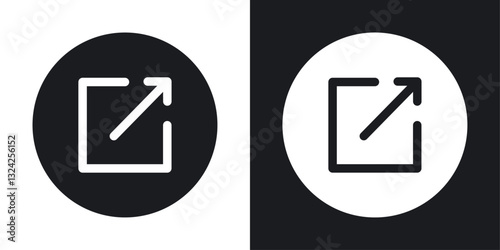 External link icons in flat vector style
