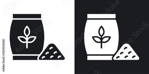 Fertilizer icons in flat vector style