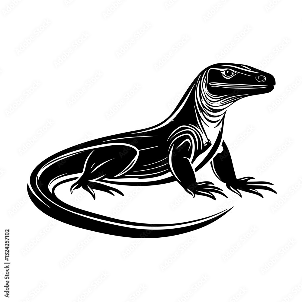 Obraz premium lizard on a white background