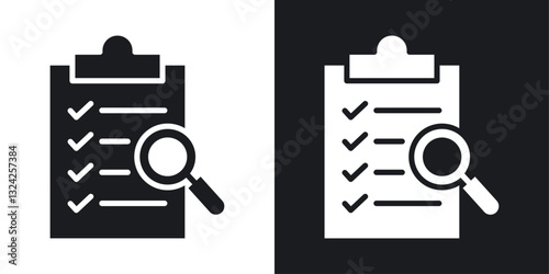 Inspection icons in flat vector style