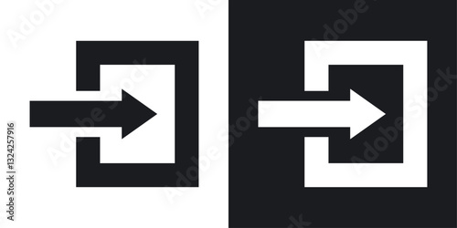 Log in icons in flat vector style