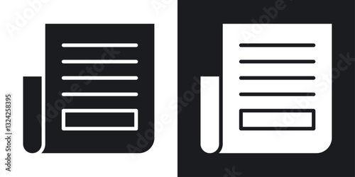News icons in flat vector style