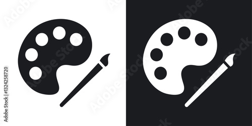 Palette icons in flat vector style