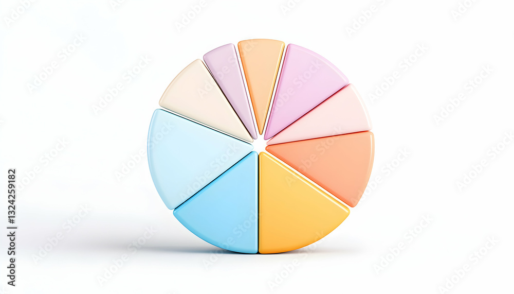 Obraz premium Colorful pie chart illustration