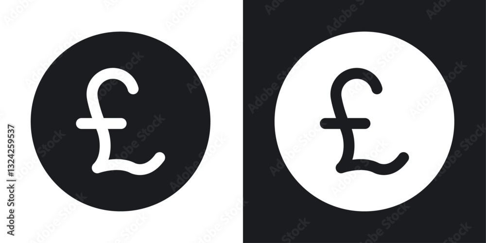 Pound icons in flat vector style Pound icons in flat vector style