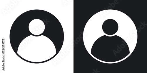 Profile icons in flat vector style