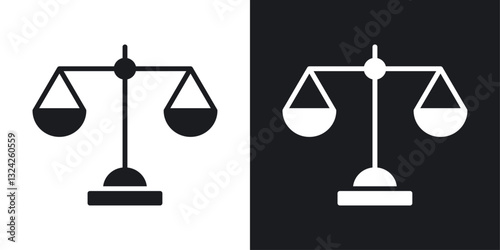 Scale icons in flat vector style