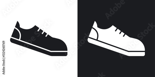 Shoes icons in flat vector style