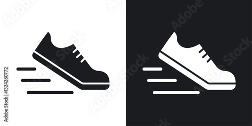 Shoes icons in flat vector style