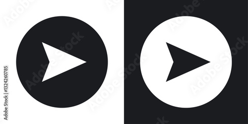 Send icons in flat vector style