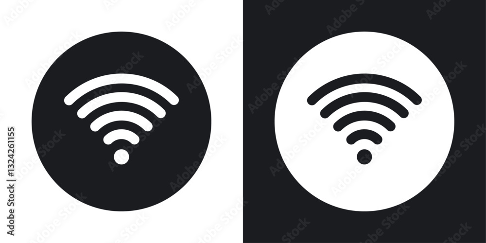 Signals icons in flat vector style Signals icons in flat vector style