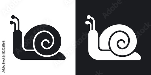 Snail icons in flat vector style