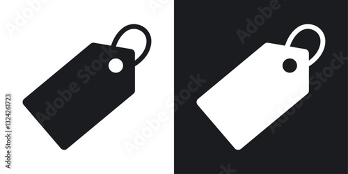 Tag icons in flat vector style