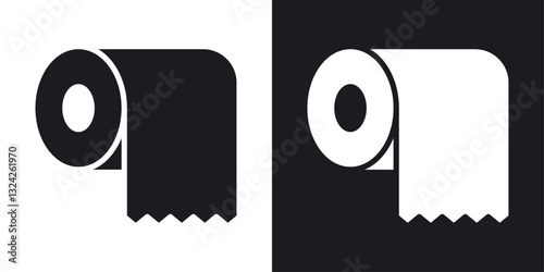 Toilet Paper icons in flat vector style