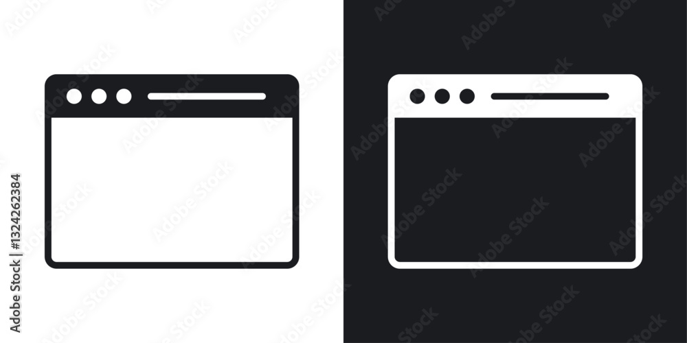 Web page icons in flat vector style Web page icons in flat vector style