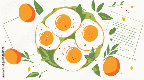 vector of a food blog with recipe cards