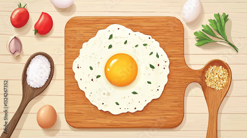 vector of a food blog with recipe cards