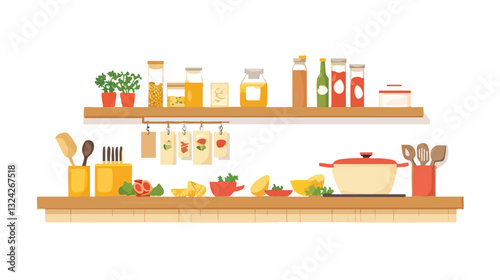 vector of a food blog with recipe cards