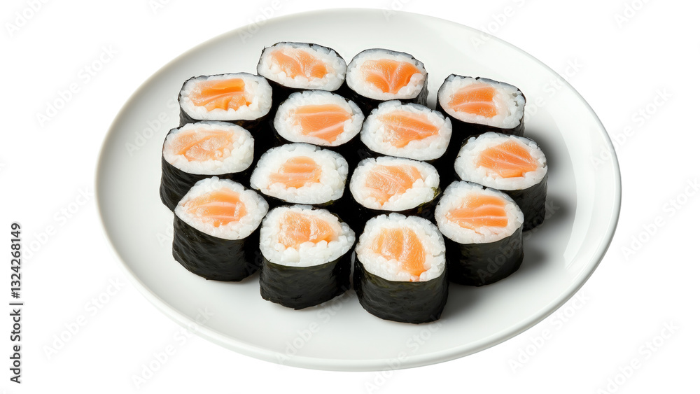 Salmon and avocado sushi rolls Salmon and avocado sushi rolls